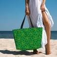 thumbnail image 6 of Xecao St Patrick's Day5 for versatile beach bag for women includes zipper pockets and waterproof material, ideal for vacations and adventures., 6 of 7