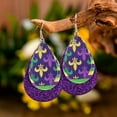 thumbnail image 3 of LYMAYTER Dangle Earrings 1 Pair Hook Earrings - Colorful Glitter, Faux Leather, 3 of 7