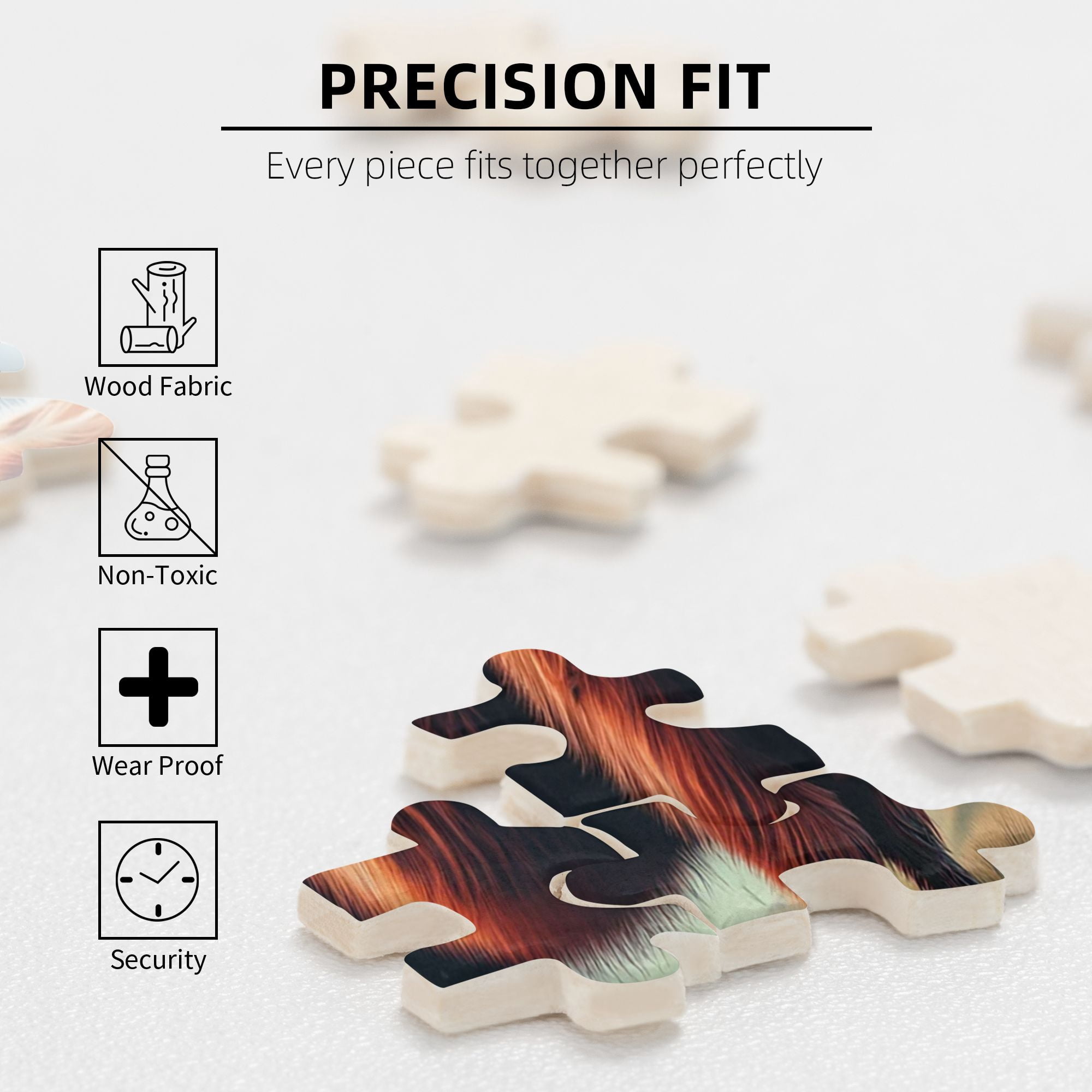 1000 PCS Coffee Break At Highland Cow 1000 Piece Animal Puzzles,Wonderful Imagination,Modern Style Animal Wooden Puzzle As Home Wall Decor,Ideal For Relaxation And Family Fun