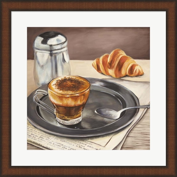 Espresso & News by Sandro Ferrari, Framed Wall Art, 19.75W x 19.75H