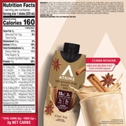 Atkins Chai Tea Latte Flavored High Protein Shake, Ready to Drink, Low Sugar and Low Carb Shakes, Keto-Friendly, Made with Real Tea, 4 Count