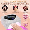 thumbnail image 2 of Rechargeable UV LED Nail Lamp,72W Cordless UV Light for Nails with Removable Bottom,Professional Curing Lamp for Gel Nails with 30 Beads,5 Timer Setting Nail Light and LED Touch Screen Gel Nail Dryer, 2 of 6