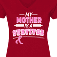 thumbnail image 4 of Inktastic My Mother is a Survivor Breast Cancer Awareness Women's V-Neck T-Shirt, 4 of 5
