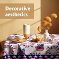 thumbnail image 5 of Fourth of July Tablecloth Stars Table Cover American Memorial Independence Day Fireworks Table Cloth Patriotic Tablecloths for Kitchen Picnic Party Dinning Tabletop Desk Cover(52x52inch), 5 of 6