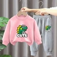 thumbnail image 2 of TAGOLD Kids Toddler Casual 2 Piece Outfits Set,Boys Girls Long Sleeve Winter Sets,Printed Men And Women Hoodie And Pants Set Children Loose Pullover Sweater Casual Hoodie,7 Years, 2 of 4