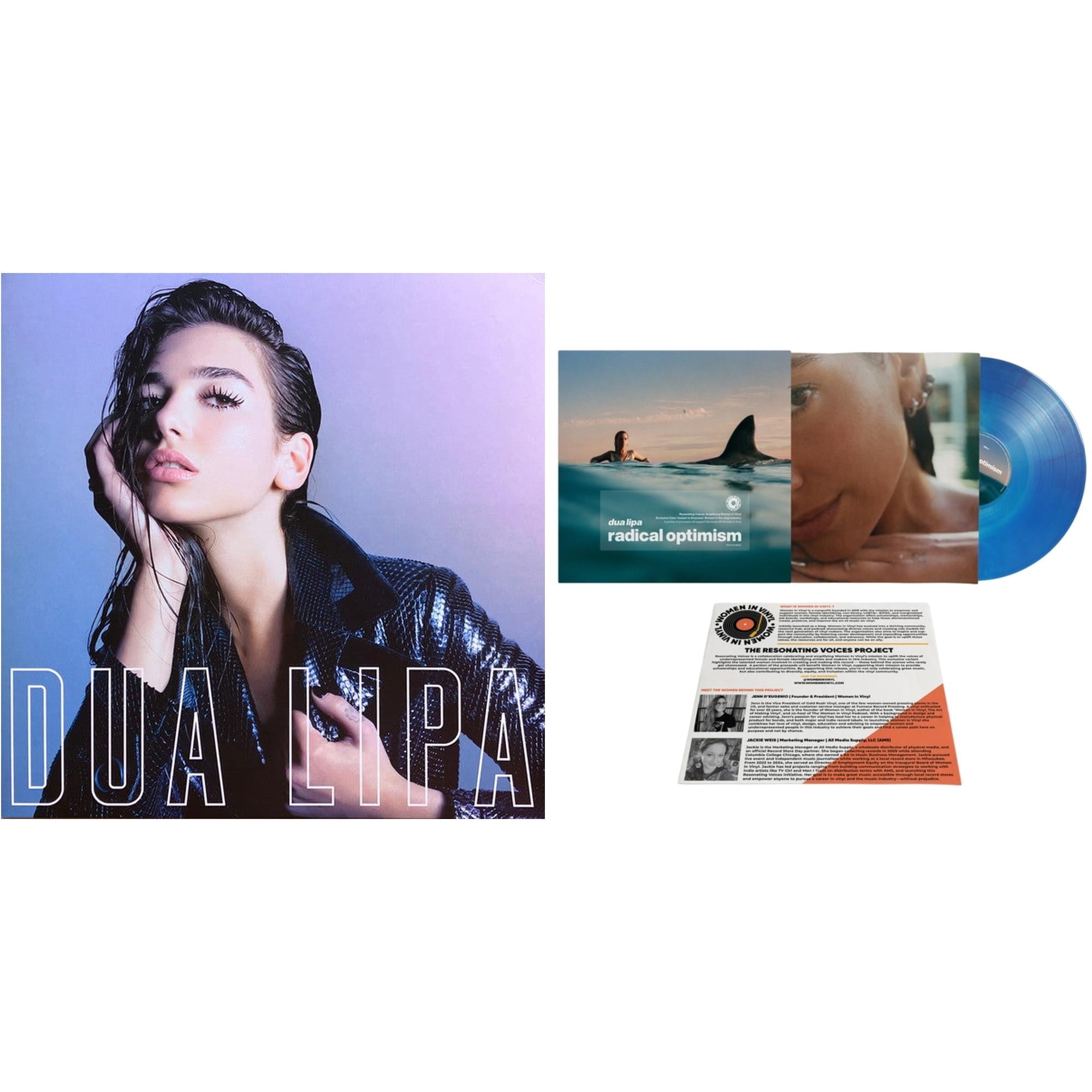 Dua Lipa　Radical Optimism　直筆サイン入りレコード Dua Lipa Radical Optimism Deluxe Vinyl (Blue & White) with Signed
