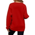 thumbnail image 3 of Women'S Sweatshirt Womens Long Sleeve Sweatshirt Pullover Tops for Women Red Plain Crewneck Sweatshirt Women'S Fall Sweatshirt Women'S Clothing, 3 of 6