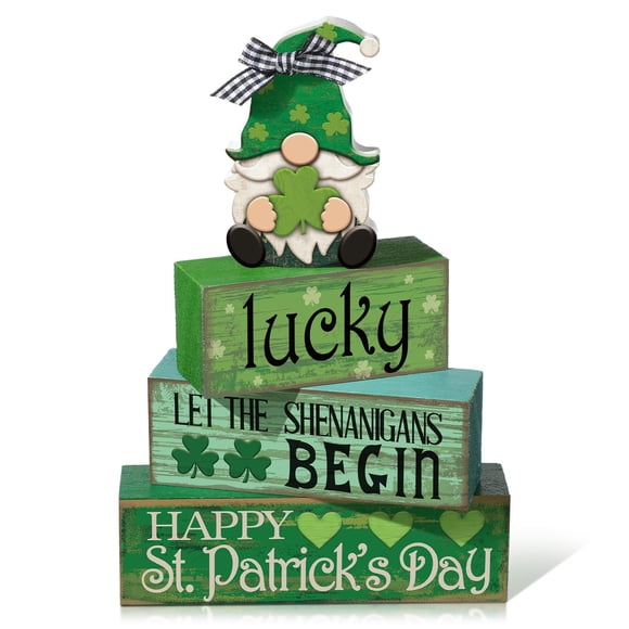 Set de decoración de mesa Moucuny, letrero de madera para el Día de San Patricio