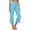 QV144_Sky Blue, variant on Wide Leg Capri Pants for Women High Waisted Cotton Linen Summer Pants Casual Drawstring Cropped Trousers with Pockets Sky Blue XL