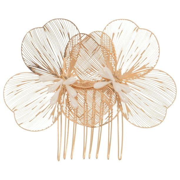 KAKOWELY Peineta lateral para el cabello, horquilla para novia, flor, peineta decorativa, accesorio para el cabello