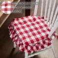 thumbnail image 3 of VHC Brands Annie Buffalo Check Chair Pad, Country Red, 16.5" x 18", 3 of 5