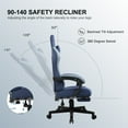 thumbnail image 5 of GTPLAYER Pocket Spring Cushion Gaming Chair with Footrest&&Linkage Armrests Ergonomic Office Chair, Blue, 5 of 9