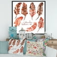 thumbnail image 2 of Designart 'Boho Art Feather Icons' Bohemian & Eclectic Framed Canvas Wall Art Print, 2 of 5
