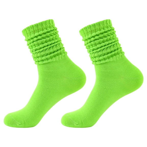 RUISINERY Calf Socks Slouch Socks Extra Long Knee Highs Scrunch Stacked Socks Ribbed Knitted Scrunchie Boot Socks for Women Girls