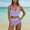 Purple, variant on YHAJDS Womens Swimwear Solid Color Padded Bandage 2 Piece Swimsuit With Adjustable Side