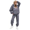 thumbnail image 2 of YDFCWXW Womens Sweatsuits 2 Piece Set Bow Trim Print Hoodie Sweatsuit Sets Oversized Long Sleeve Sweatshirt + Sweatpants Dark Gray, M, 2 of 4