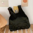 thumbnail image 4 of Women's Corduroy Handbag, Simple Striped Shoulder Bag For Work & Shopping, Large Capacity Purse, 4 of 5