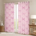 thumbnail image 3 of Feelyou Pink Polkadot Ribbon Black Out Curtains, Kawaii Cartoon Bow-tie Curtains Pack of 2 (42x63 Each), Cute Princess Bow Bedroom Curtains, Blackout Curtains Bedroom Decor, 3 of 7