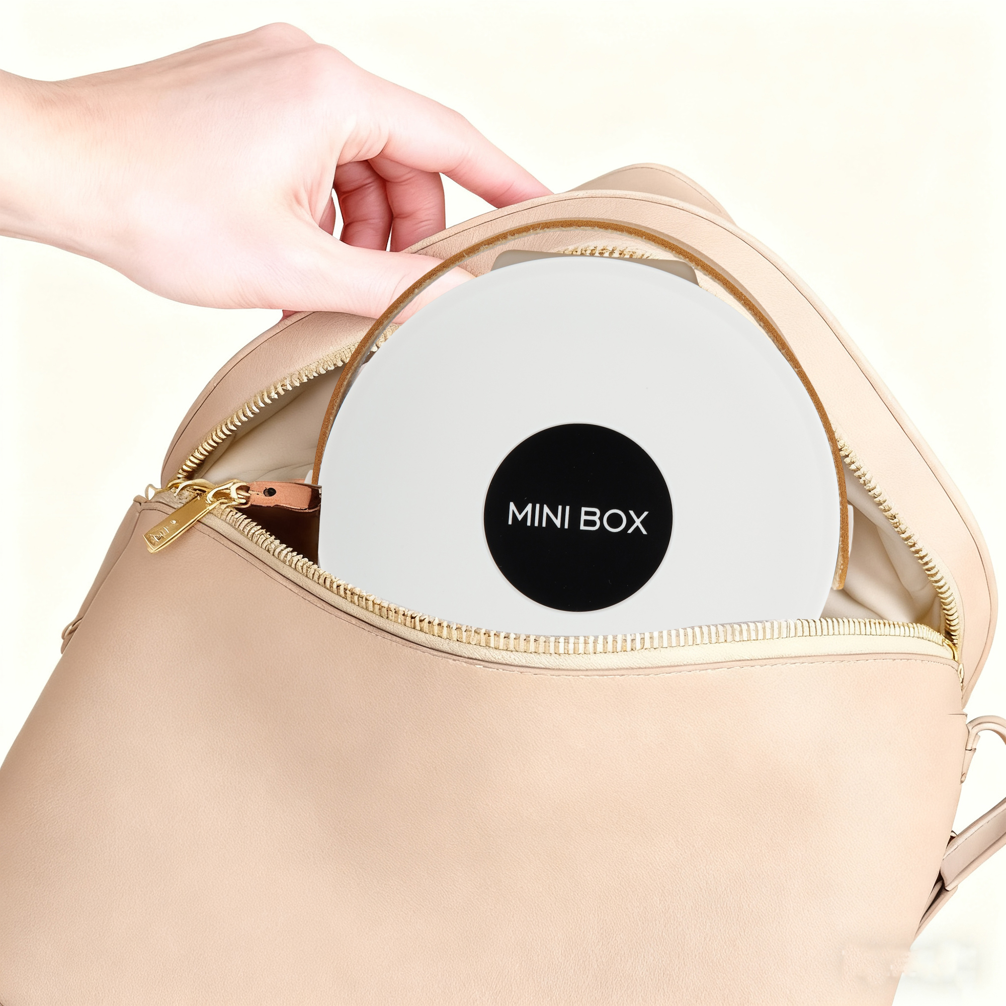 Unique Bargains Elegant Round Multi-Function Jewelry Box Organizer White
