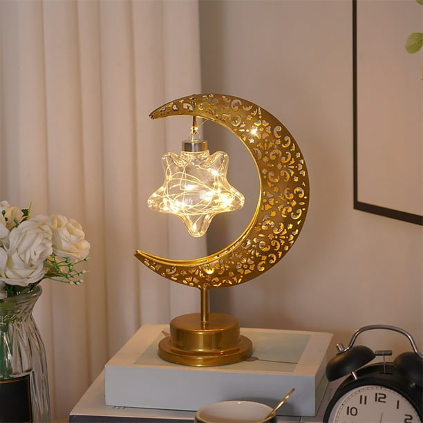 Xihbxyly Lámpara Led de Hierro, Diseño Único, Luz Cálida para El Hogar, Led de Bajo Consumo, Decoración Festiva para Dormitorios y Salas de Estar, Ambiente Acogedor, Funciona con Pilas, Lámpara de Hi