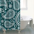 thumbnail image 4 of Waterproof Paisley Green Shower Curtain 72x72 Inch Boho Style Polyester Unique Shower Curtain for Bathroom Hotel Home Decor with 12 Plastic Hooks, 4 of 5