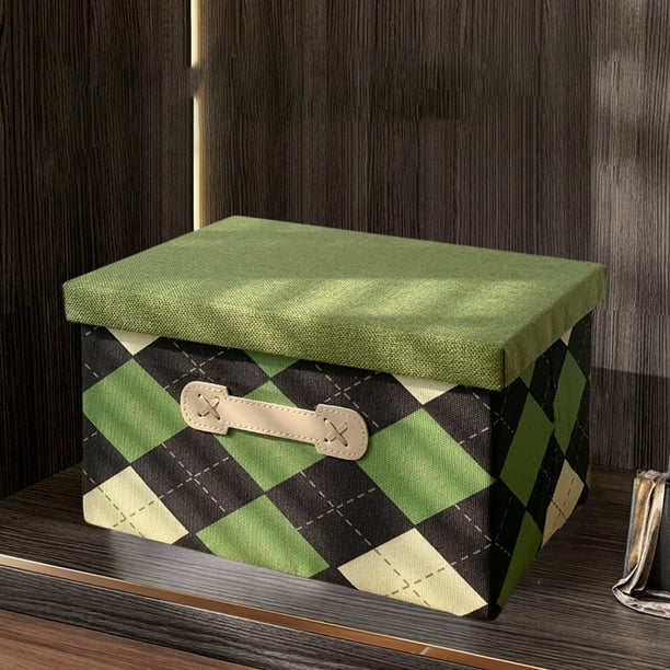 Fiudx Caja de Almacenamiento de Tela, Organizador de Cajones de Gran Capacidad, Contenedor de Almacenamiento con Tapa Segura, Plegable y Práctico para Ahorrar Espacio, Ideal para El Hogar y El Automó