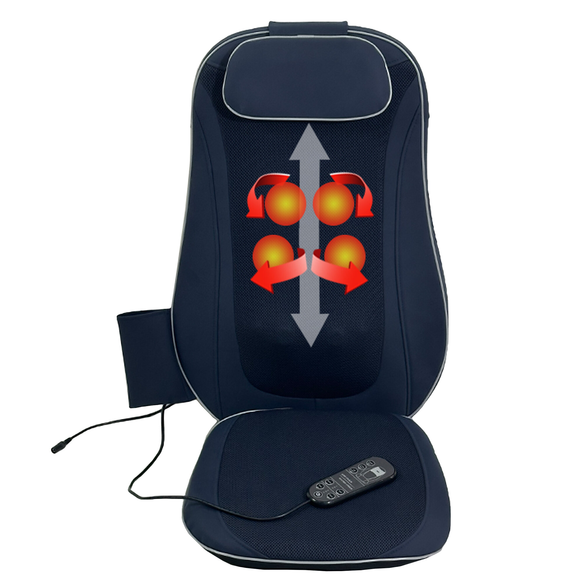 Exercise Equipment Shiatsu Back Massager with Kneading and Heating-Dark Blue,Workout Equipment