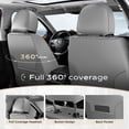 thumbnail image 6 of Coverado Car Seat Cover, Front Premium Leather Seat Protectors, Modern Cushion Universal Fit for Most Cars, Gray, 6 of 7