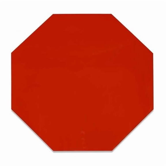 Mighty Line Floor Tape,Red,9.5inx9.5in,Octagon,PK20 OCT10R