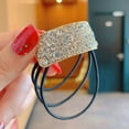 thumbnail image 3 of 2Pcs Hair Ties Shiny Rhinestone Decor Elastic Ponytail Holder Sparkling Bling Hair Rope Hair Accessories, 3 of 8
