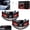 G2-RED-A, variant on Solar Devil Eye LED Car Warning Light Wireless Windshield Rear Window Decor | Wireless Solar Light Decor to Rear Windows on Cars (ORANGE, 2PCS)