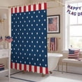 thumbnail image 5 of Shower Curtain, 72" x 72", 4th of July American Flag Red Stripes Stars Independence DayWaterproof Bathroom Curtain Washable Shower Curtain Set with 12 Hooks, 5 of 9
