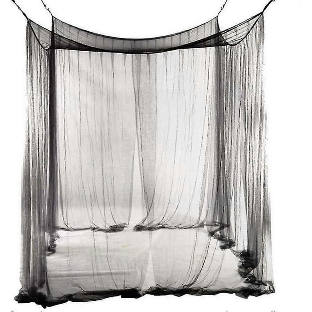 Mosquito Net For Double Bed, Rectangular Solid Color With 4 Openings, Easy Installation,190cm X 210cm X240cm