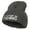 Dk Grey, variant on I'd Rather Be Fishing Embroidered Short Beanie - Dk Grey OSFM