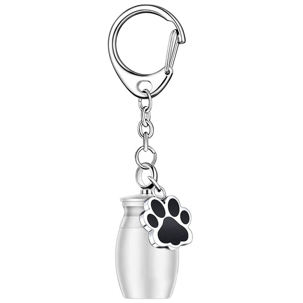 2 Urnas para Mascotas, Llaveros, Urnas para Cenizas de Perro con 2 Bolsas de Almacenamiento para Cenizas de Perro, Recuerdo de Cenizas de Mascota Pequeña, Joyería de Cremación para Perro, Colgante Co
