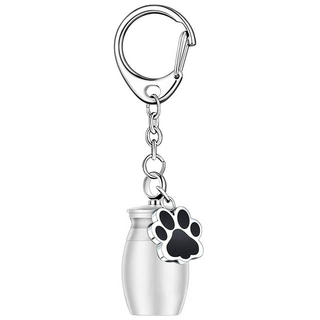 2 Urnas para Mascotas, Llaveros, Urnas para Cenizas de Perro con 2 Bolsas de Almacenamiento para Cenizas de Perro, Recuerdo de Cenizas de Mascota Pequeña, Joyería de Cremación para Perro, Colgante Co