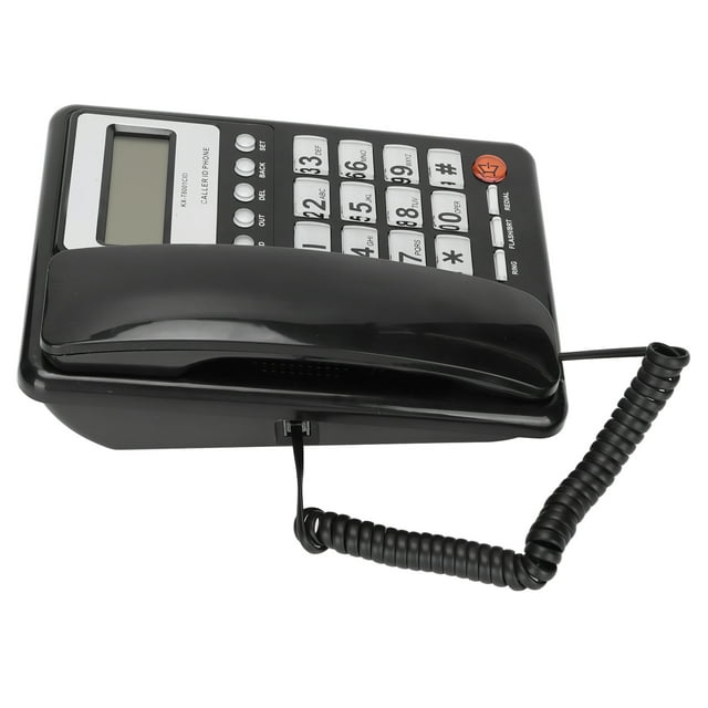KX‑T8001CID Teléfono con cable Identificador de llamadas Semi manos libres Pantalla clara Teléfono de oficina para el hogar Hotel OficinaNegro