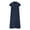 Navy, variant on Cotton Linen Dresses For Women Cap Sleeve Button Down Maxi Dress Loose Short Sleeve Stand Collar Solid Summer Shirt Dress With Pocket Vacation Going Out Summer 2025