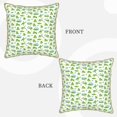 thumbnail image 3 of Fotbe Frogs Jumping Pattern Velvet Decorative Throw Pillow Covers with Elegant Piping, Soft Plush Cushion Cover for Sofa, Bed, Car, Office-18"x18", 3 of 8