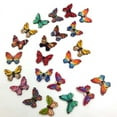 thumbnail image 3 of 100 Pieces DIY Mix Color Painted Retro Butterfly Button For Coat Pants Cap Decoration, 3 of 6