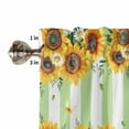 thumbnail image 4 of Yellow Spring Sunflowers Valances for Windows Farmhouse Kitchen Curtains Valances Rod Pocket Valance Curtains for Kitchen Windows Light Green Striped Country Window Valances for Bathroom 42"x18", 4 of 6