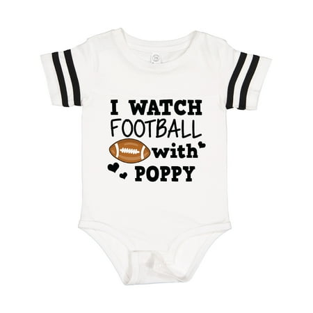 

Inktastic I Watch Football with My Poppy Gift Baby Boy Bodysuit