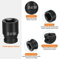 thumbnail image 4 of 4 Point Square Socket 1/2" Drive 16mm Metric CR-MO Square Impact Wheel Socket, 4 of 7