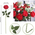thumbnail image 2 of 10 PCS Artificial Roses Flowers, Realistic Blossom Roses, Real Touch Silk Rose, Single Fake Flower Long Stem Bouquets for Home Wedding Party Decor(Red), 2 of 6