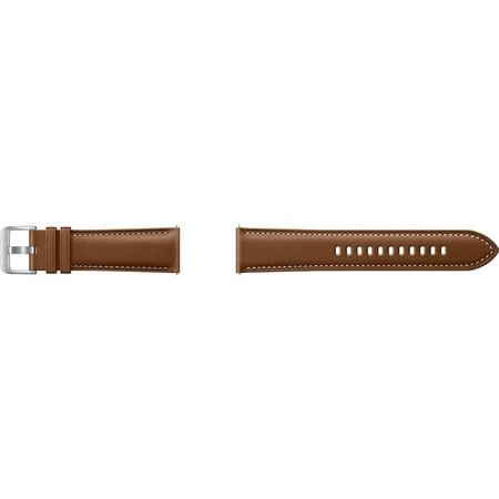 Samsung Stitch Leather Band ET-SLR85 - Strap for smart watch - brown - for Samsung Gear Sport SM-R600; Galaxy Watch, Watch 3 (41 mm), Watch Active, Watch Active 2