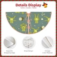 thumbnail image 3 of Rateoe Cute Yoga Frogs Pattern Christmas Tree Skirt with Ties , Christmas Tree Decorations, Farmhouse Christmas Decor Xmas Holiday Decorations-36", 3 of 6