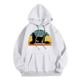 thumbnail image 4 of Valora Men Sweatshirt heavyweight pullover hooded sweatshirt with stylish front pocket and adjustable drawstring for everyday casual comfort in autumn winter White 2XL, 4 of 4