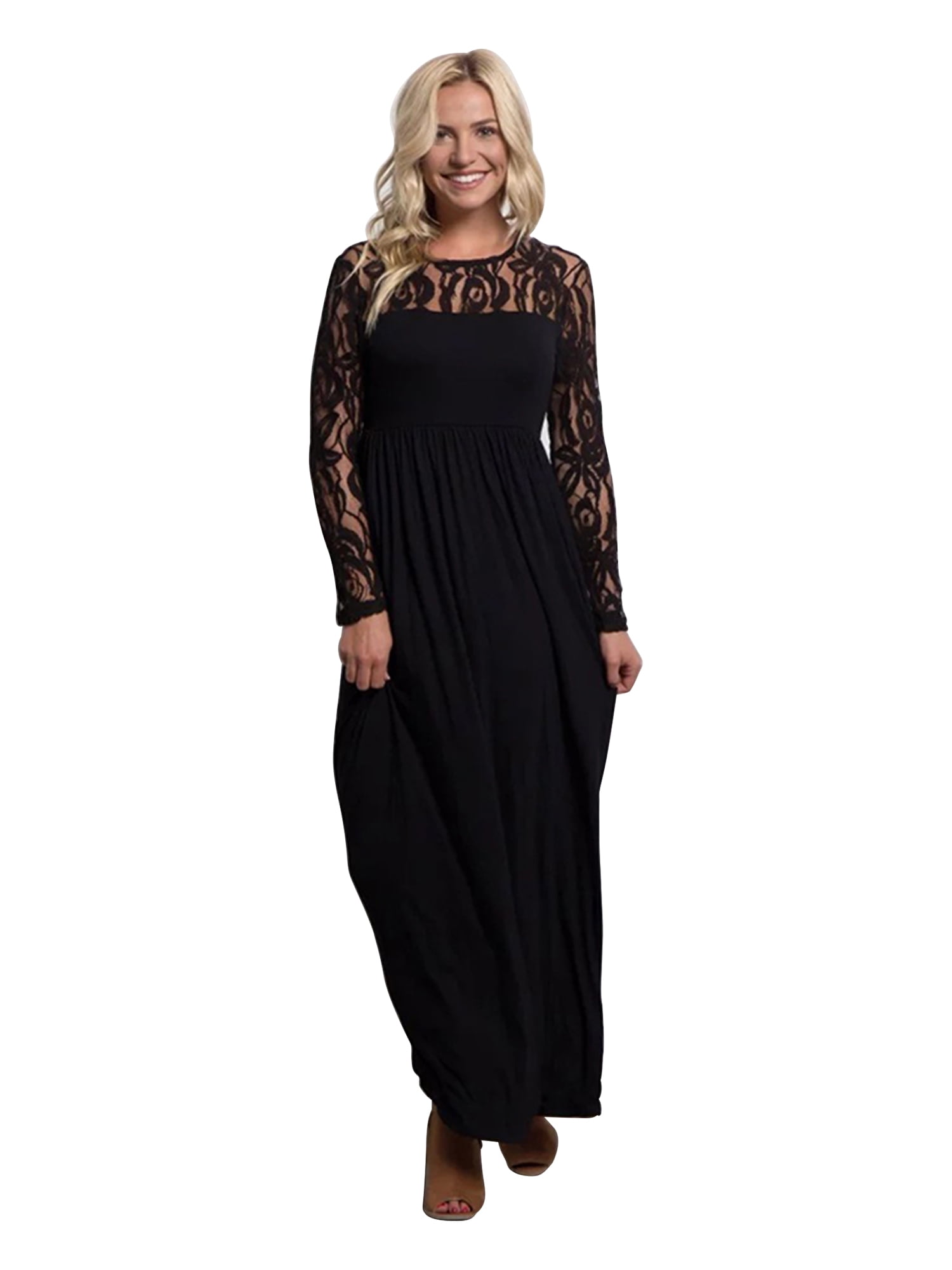 walmart black maxi dress