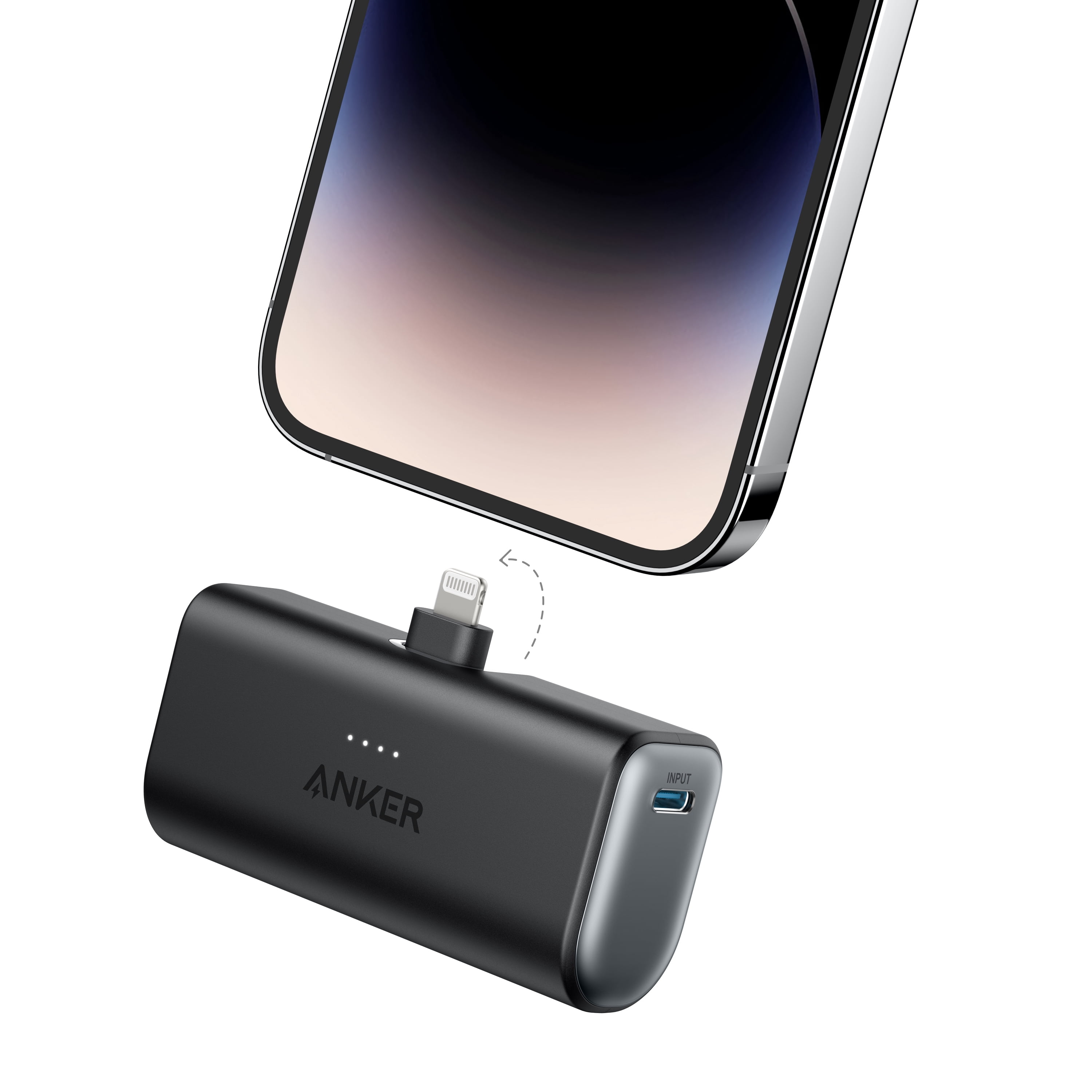 Anker Nano 5,000mAh Power Bank with Built-In Lightning Connector, 12W Portable Charger