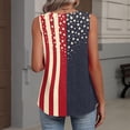 thumbnail image 5 of DORKASM Fourth Of July Tank Tops Sleeveless Causal 250th Anniversary National Flag Print T Shirts Patriotic V Neck American Flag Shirts Vocation Freedom Clothes Navy M, 5 of 5
